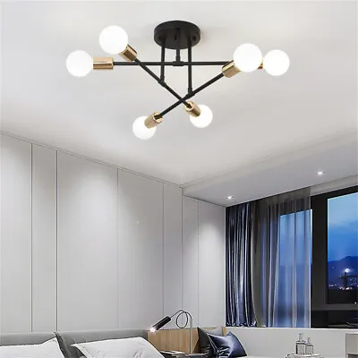 Vintage LED Ceiling Light Bedroom Lamp Modern Pendant Sputnik Chandelier Fixture • £19.65