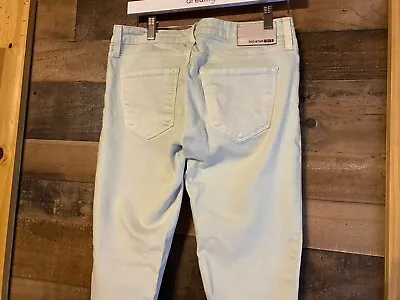 Big Star Remy Jeans Pants Womens 28 Mint Green Skinny Low Rise 31 X 30 Actual • $26.75