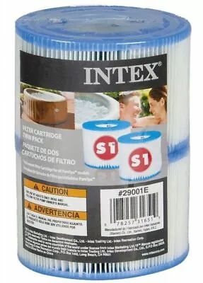 2 X INTEX 29001 Filter Cartridge SIZE TYPE S1 For PURESPA Hot Tub SPA JA29001 • £10.99