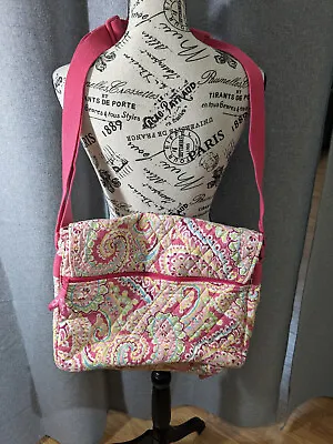 Vera Bradley Villager Capri Melon Pink Shoulder Messenger Bag Handbag  • $13.50