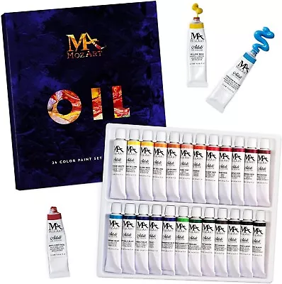 MozArt Supplies Oil Paint Set – 24 X 12ml Oil Based Paints • £12.95