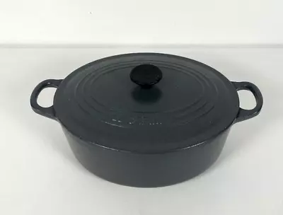 Le Creuset Grey Oval Cast Iron Casserole Pan Size 25 Ideal Induction  Range • £59.99