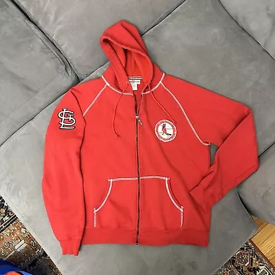 Rare Retro St. Louis Cardinals Full Zip L Hoodie Moonlight Graham Field Tested  • $20