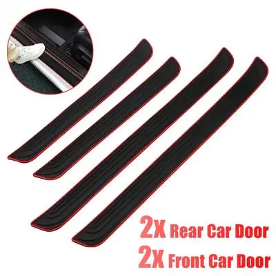 4PCS Black Rubber Door Scuff Sill Cover Panel Step Protector For Car Accessories • $14.98