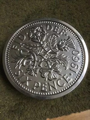 Silver Sixpence Biscuit Tin Waitrose • £5