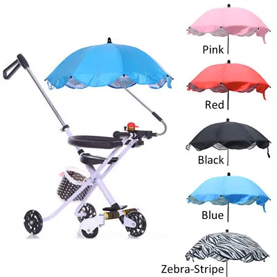 $27.75 • Buy Universal Pram Pushchair Stroller Buggy Umbrella UV Sunshade Kids Baby Parasol