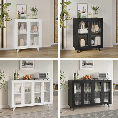 £45.99 • Buy Sideboard Kitchen Buffet Server Table Cupboard Console Table With Doors Cabinets