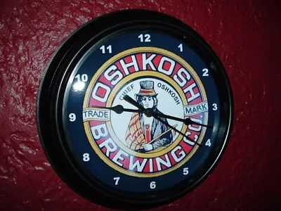 Chief Oshkosh Wisconsin Beer Bar Man Cave Advertising Clock Sign • $37.99