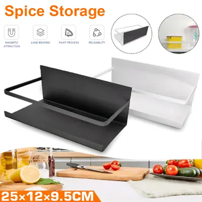 $17.87 • Buy AU Fridge Side Shelf Spice Storage Rack Magnetic Holder Stand Kitchen Organizer