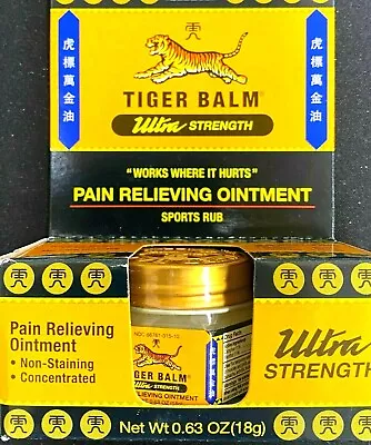 Tiger Balm Ultra Strength Pain Reliever Oitment ( 0.63 0z ) Works Where It Hurts • $19.98