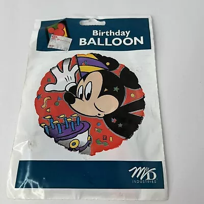 Disney Happy Birthday Mickey Mouse Mylar Large Helium Balloon Vintage • $14