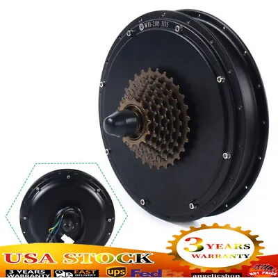 7 Speed 48V 1500W Electric Bicycle Ebike Rear Wheel Brushless Gearless Hub Motor • $146.30