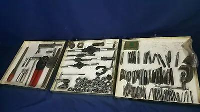 Large Lot 130+ Machinist Tools Hand Taps Wrenches Dies Vise File Handles VG • $175.99