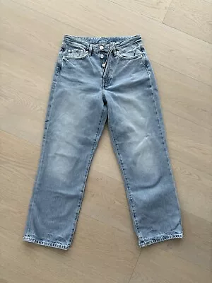 H&M Straight Cut Blue Denim Jeans Size 34 NEW • £7.99