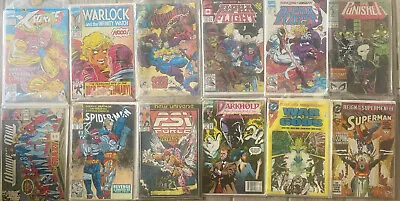 Vintage Marvel & DC Comics Lot Of 14  Superman Spider-man X-Force & MANY MORE! • $6