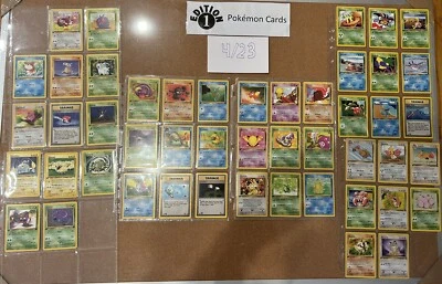 $70 • Buy 48 1st Edition Pokemon Card Lot Vintage WOTC Starter Sets Fossil Jungle Gym Hero