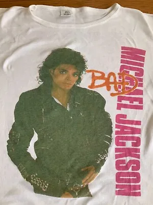 MICHAEL  JACKSON VINTAGE BAD TOUR 88 T SHIRT PIT 2 PIT 22 Ins THRILLER • £85