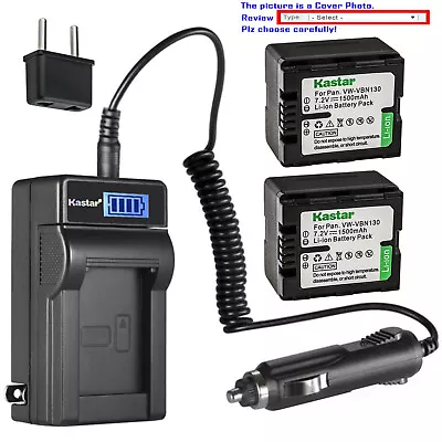 Kastar Battery LCD AC Charger For Panasonic VW-VBN130 VBN130 VW-VBN070 VBN260 • $8.99