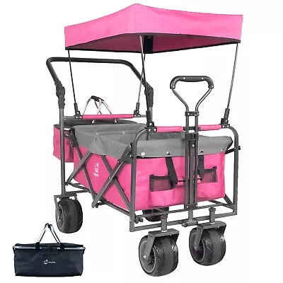 Heavy Duty Collapsible Wagon Cart Cooler Bag Outdoor Folding Utility • $159.99