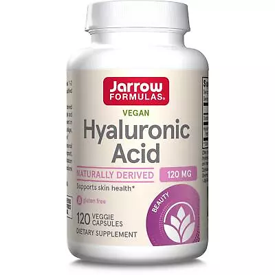 Jarrow Formulas Hyaluronic Acid 60mg 120 Veggie Capsules Joint Support Skin Care • £21.36