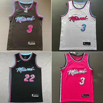 City Edition Dwyane Wade #3 #22 Miami Heat Basketball Jersey Stitched • £25.14