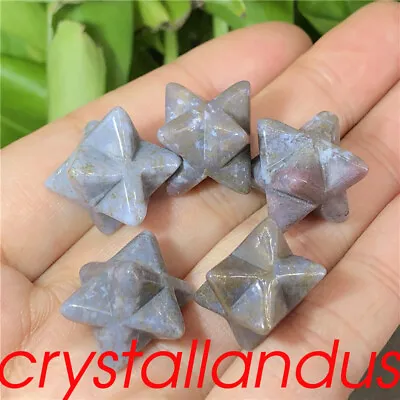 5pcs Natural Ocean Jasper Merkaba Star Quartz Crystal Skull Mineral Healing • £8.93