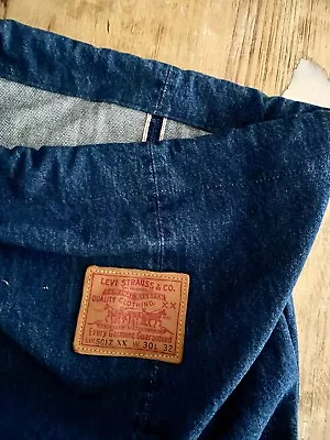 LEVI'S SELVEDGE DENIM BAG BAG Vintage Jeans 501 501xx Usa 501Z Tote Sack Levis • £24