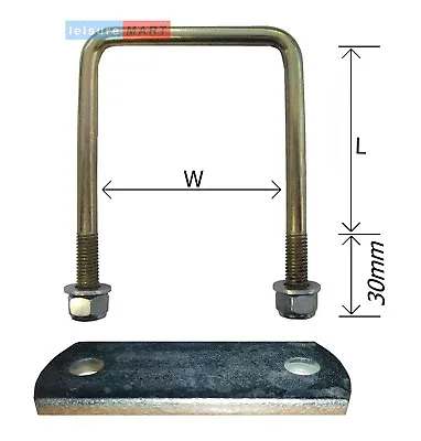 Square U Bolt M10 60 Mm X 60 Mm High Tensile With Fixing Plate • £6.42