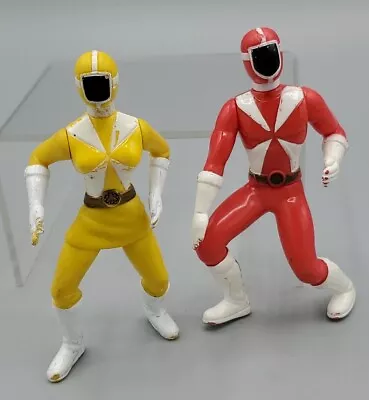 Power Rangers Lightspeed Rescue Figure Yellow Red Lot BANDAI 2000 McDonald's • $8.99