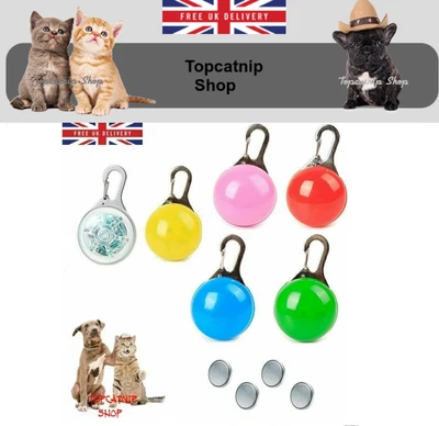 £2.99 • Buy Waterproof Pet Dog Cat Collar LED Night Safety Clip Tag Flashing Luminous Light