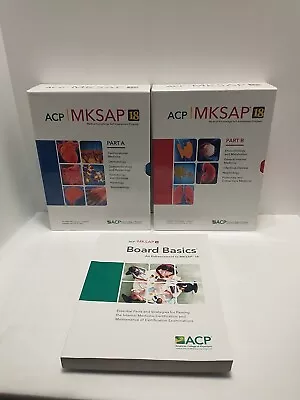 MKSAP 18 ACP 11 Book Set By Patrick Alguire + Board Basics Read Desc See Pics • $149.95