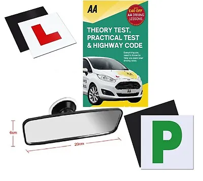 £14.99 • Buy Car Learner Driver 2x L & P Plates Fully Magnetic Rear View Mirror AA Test Book 