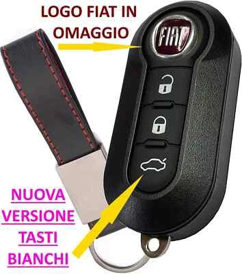 Cover Per Chiave Auto Fiat 500, Tipo, Cronos - Custodia Antigraffio, Guscio Singolo Nero