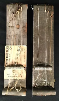 Vtg Miller MFG Co. Hook Holder Lot Of 2 Springwater NY Metal Hooks Rare  • $39.95