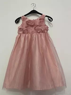 Baby Girl Occasion Dress 4-5Years 110cm ROSE Party Wedding Flower Girl Cool Club • £20