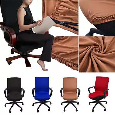 Office Chair Cover Swivel Chair Computer Armchair Protector Back Seat Cover • $14.89