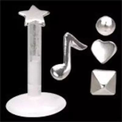 Bio Flex 16G 5/16 Labret One Post  4 Tops Music Note Star Square And Round • $7.75