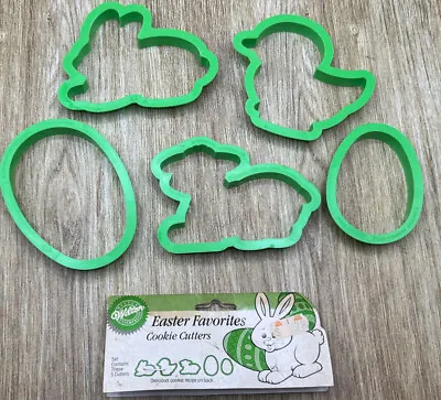 Vintage 1990 Wilton Easter Cookie Cutters Set Of 5 - Never Used • $10