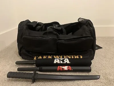 ATA Black Belt Taekwondo Academy Large Duffle Sparring Martial Gear Bag Only • $30