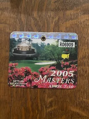 2005 Masters Series Badge. Tiger Woods His 4th Win • $120