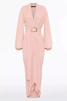 Carla Zampatti Peony Georgette Waterfall Dress Size 12 • $375