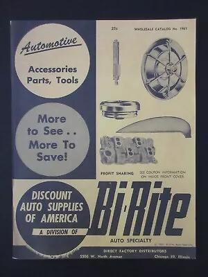 $69.50 • Buy Bi-Rite AUTO Automotive Racing Speed Catalog 1961 BROCHURE VTG HOT ROD, RARE!
