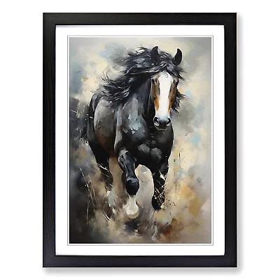 Shire Horse Expressionism Wall Art Print Framed Canvas Picture Poster Decor • £14.95