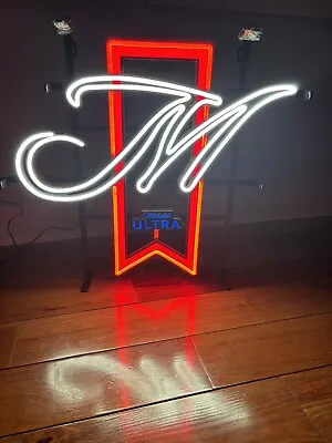 Michelob Ultra “M” Beer LED Beer Bar Sign Light Opti Neon Budweiser Bud New Box • $249.80