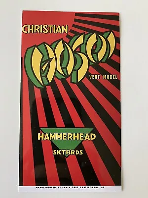 HOSOI STICKER HAMMERHEAD SKATEBOARD Sticker Powell Peralta STICKER 80’s 90’s • $3.99