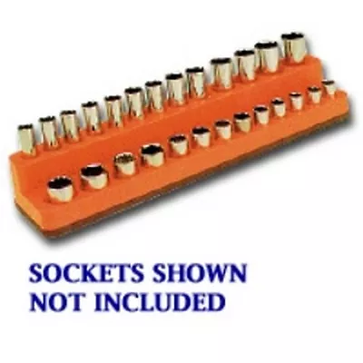 Mechanics Time Saver 724 1/4 In. Dr Magnetic Solar Orange Socket Holder  4-14mm • $19.66