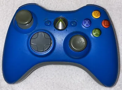 $20.99 • Buy OEM Official Microsoft Xbox 360 Wireless Blue Grey Controller - As-is For Parts