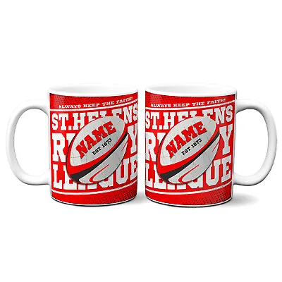 Personalised St Helens Mug Rugby League Cup Birthday Dad Fathers Gift RPM15 • £12.95