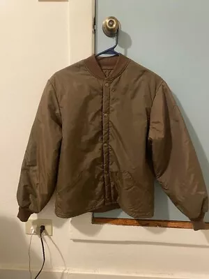 Vintage Cabela’s Brown Nylon Thinsulate Hunting Jacket Made In USA Size M • $49.95