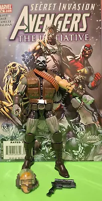 Marvel Legends SKULLBUSTER ***CUSTOM*** + COMIC AVENGERS: THE INITIATIVE # 16 • $32.99